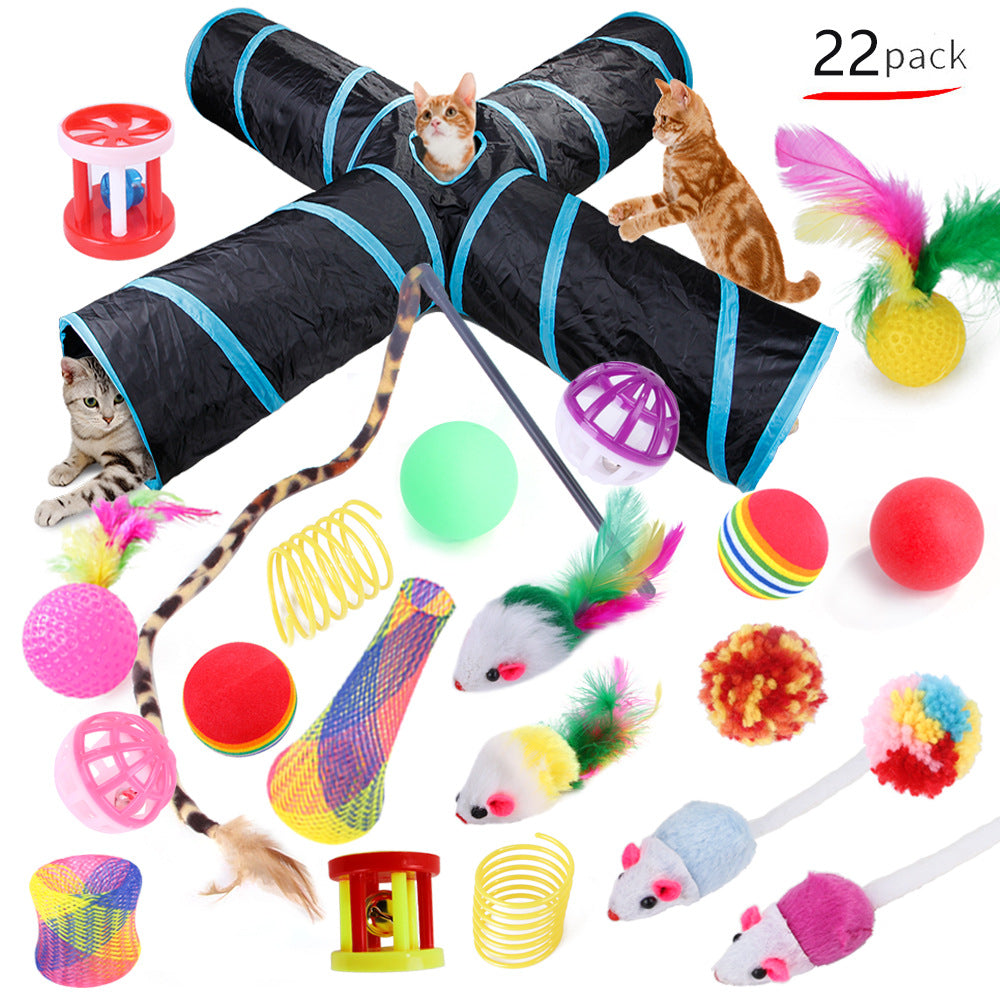 Cat Toy Set Funny Cat Assembled Toys Cat Tunnel Cat Tunnel Pet Supplies | Everyday Home Deal
