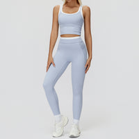Contrast Nude Yoga Suit Thread
