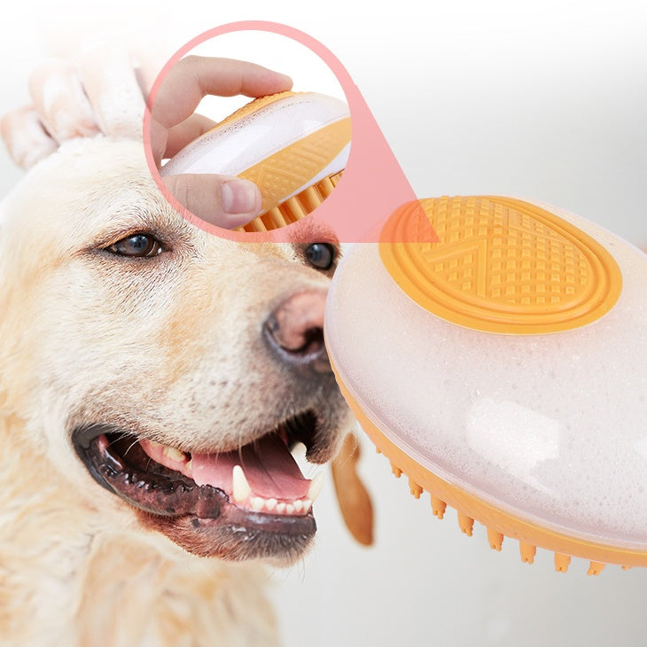 Dog Cat Bath Brush 2-in-1 Pet SPA Massage Comb Soft Silicone Pets Shower Hair Grooming Cmob Dog Cleaning Tool Pet Products | Everyday Home Deal