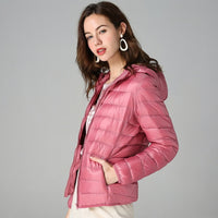 Slim-fit White Duck Down Fashion Coat