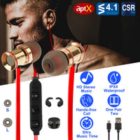 Sport Headsets Wireless V4.1 In-Ear Stereo Headphones Sweat-proof Running Earphones With Mic Hands-free