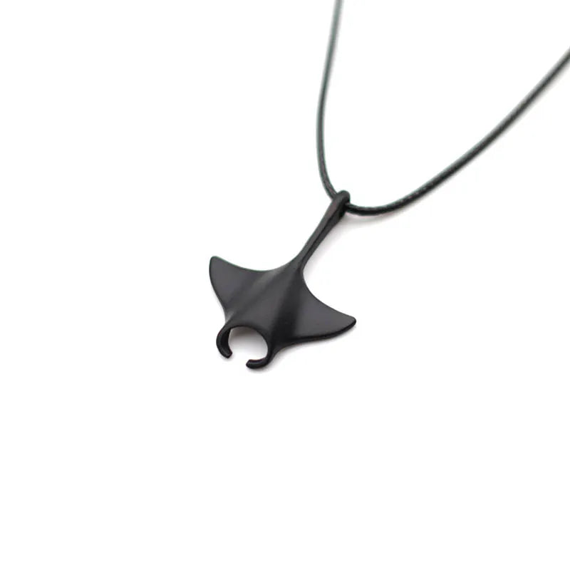 Unique Marine Animal Manta Necklace for Men Gift for Boyfriend Beach Necklace Male Accessories Pendant Necklace Surf Necklace