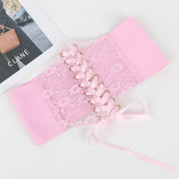 Transparent Lace Elastic Waist Belt For Women Ultra-wide Cincher Strap