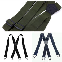 Plastic Buckle 4-hook Britishstyle Unisex X strap Suspenders 4 Cm WideVintage Elastic Braces
