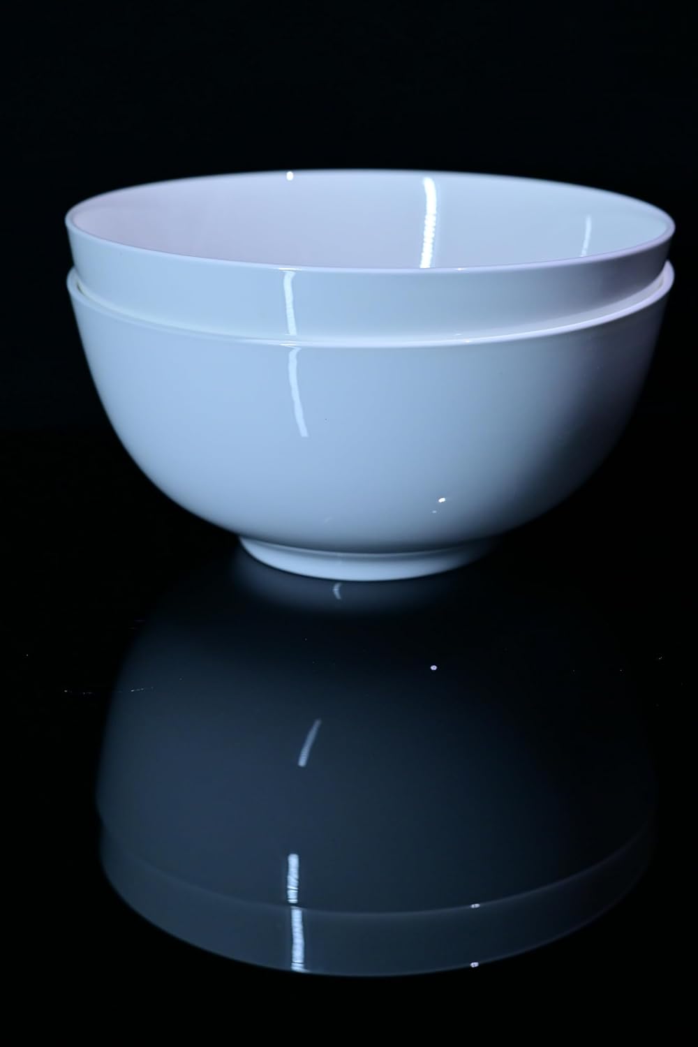 Lily Bone China 2-Piece 8-Inch Deep White Ceramic Bowl Set | Everyday Home Deal