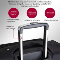 Waterproof Cross-border Black Oxford Cloth Suitcase, Durable 30 Inch Large Capacity, 20 Inch Boarding Case, Luggage Compartment