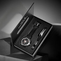 Mens Business Quartz Watch Bracelet Set