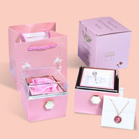 Rotating Soap Flower Rose Gift Box Creative Rotating Rose Jewelry Packaging Box Valentine's Day Gift For Women | Everyday Home Deal