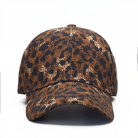 Leopard-patterned Spotted Light Board Adjustable Trend-forward Curved-brim Baseball Cap Suitable For Shopping, Traveling And Sports