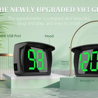 New HUD Car Head-up Display MPH Speed Display 3-inch Multi-function LCD MPH Dashboard