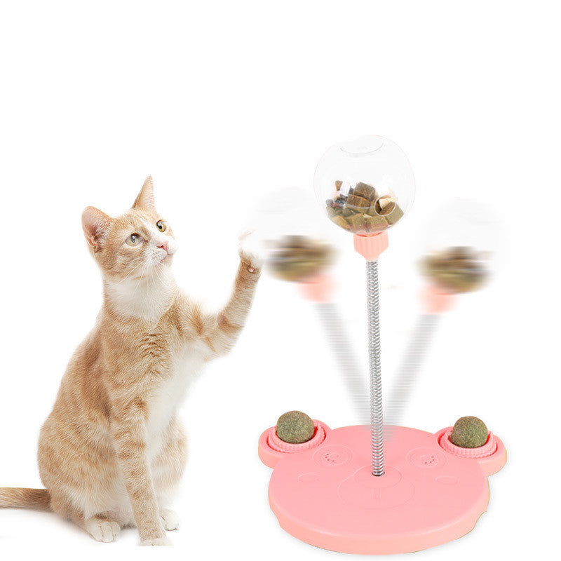 Pet Feeder Cat Toy Pets Leaking Food Ball Self-Playing Tumbler Funny Swing Feeder Puzzle Toys Playing Training Dispenser Bowl | Everyday Home Deal