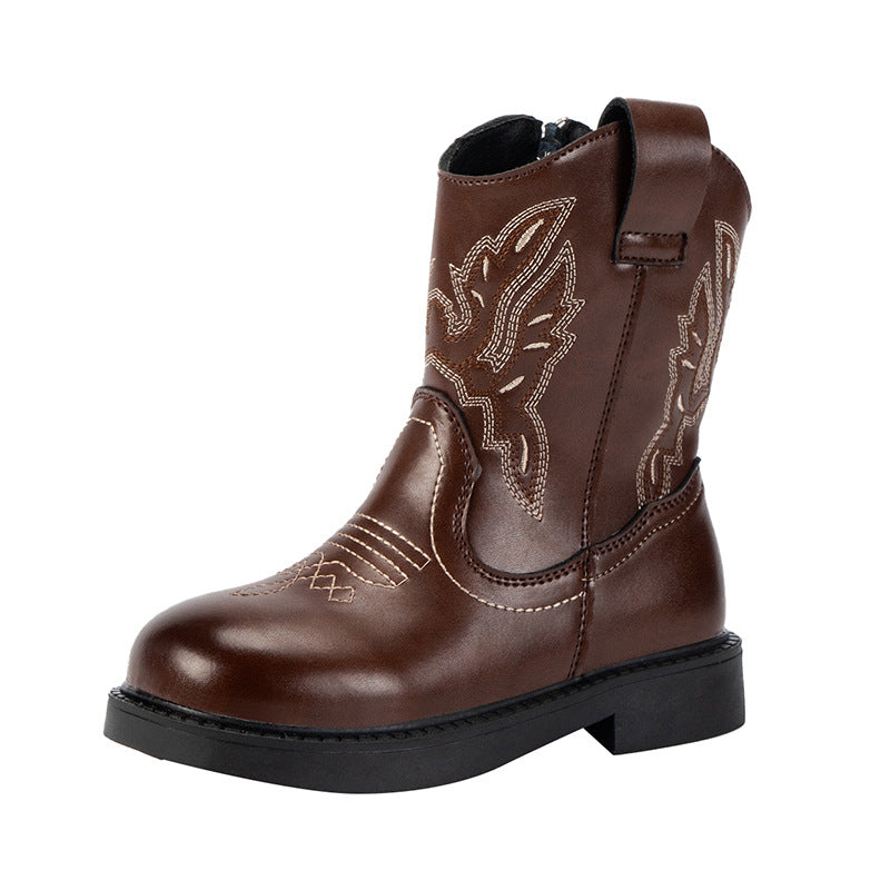 Girls' Autumn & Winter Ethnic Embroidered Martin Boots — Premium Footwear Deal | Everyday Home Deal