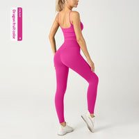 Strap High-waist Yoga Two-piece Set