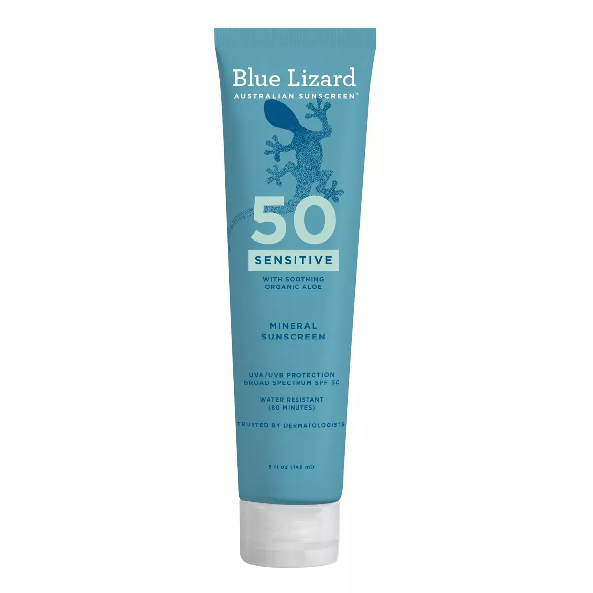 Blue Lizard Sensitive Mineral Sunscreen Lotion - SPF 50+ - 5 Fl Oz: Whole Body, No Fragrance Added, Vegan