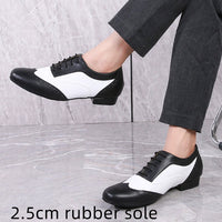 Leather Ballroom For Square Dancing And Latin Dancingsoft-soled Dance Shoes For Adults