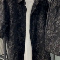 Mens Summer New Arrival Casual Set With Embossed Floral Pattern