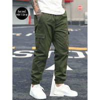 Men's Retro Drawstring Multi Pocket Workwear Casual Pants