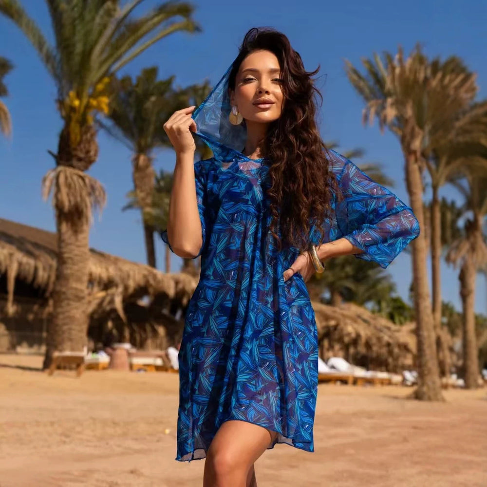 Printed Beach Swimsuit Cover Up - Best Clothing Deal | Everyday Home Deal