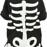 Halloween Dog Costumes For Small Dog Glow In The Dark Skeleton Pet Jumpsuit Skull Puppy Pajamas Breathable Stretchy Halloween Holiday Cosplay Party Apparel