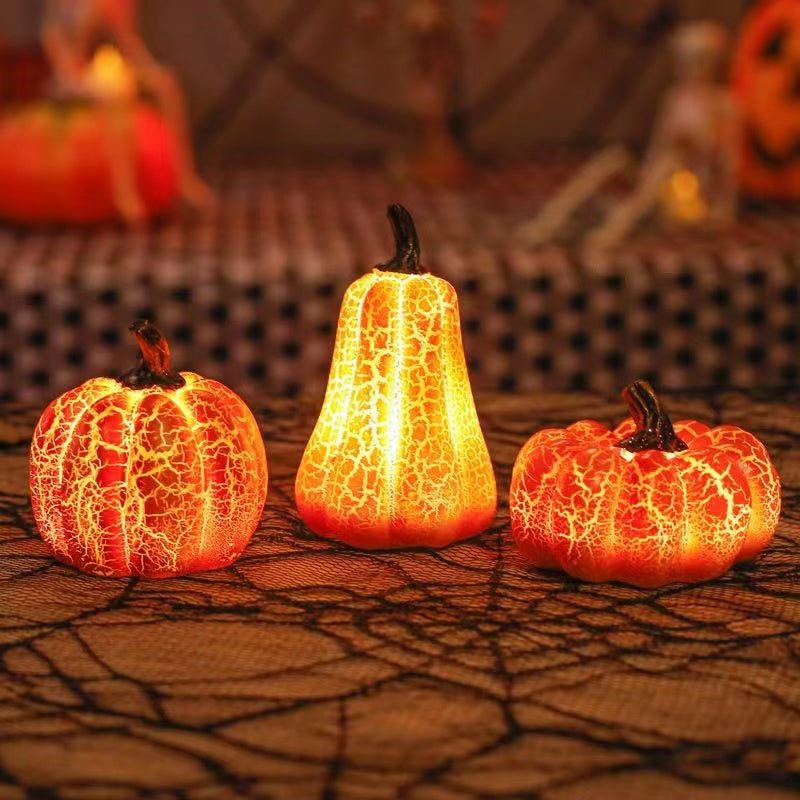 New Halloween Pumpkin Lantern Simulation Pumpkin LED Candle Lamp Resin Luminous Pumpkin | Everyday Home Deal