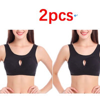 Plus Size Women Bra Ladies Cotton Quake-Proof Underwear Sleep Tops No Buckles Non Wire Lingerie With Removable Padded