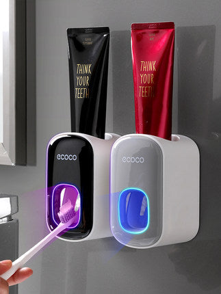 Wall Mounted Automatic Toothpaste Holder Bathroom Accessories Set Dispenser | Everyday Home Deal