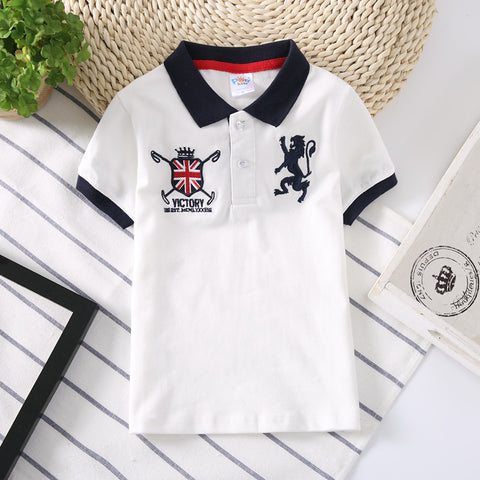 Boys' Korean Style Casual Moisture-Wicking Lapel Polo Shirt — Premium Apparel Deal | Everyday Home Deal