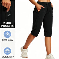 Multi-Pocket Lightweight Quick-Drying Cropped Sports Shorts