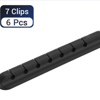 Silicone USB Cable Winder Desktop Cable Organizer Management Multipurpose Clips Cables Protector For Wired Headphones