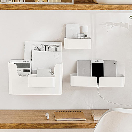 Floating Shelf Wall Mounted Non-Drilling Adhesive Bathroom Organizer Ledge Shelf for Home Decor