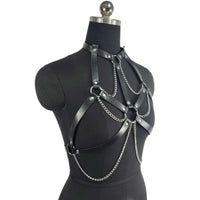 Women's Fashion Leather Strap With Chain Performance Costumes Accessories