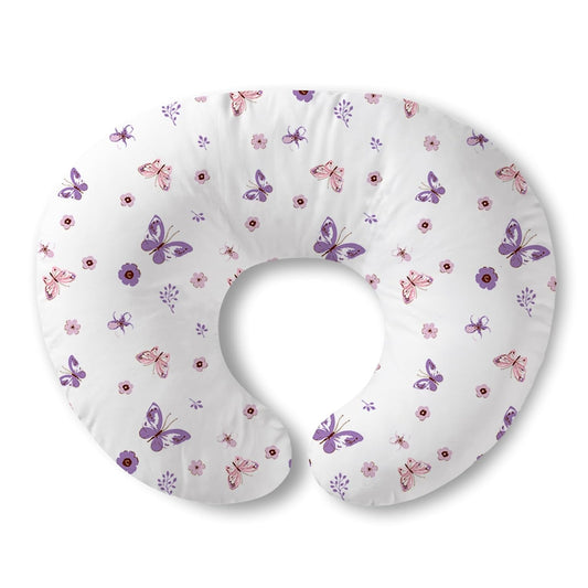Nursing Pillow for Breastfeeding, Breathable Breast Feeding Pillow and Positioner with Removable Cover for More Support, Tummy Time and Bottle Feeding Support Pillow, Butterfly Dreams