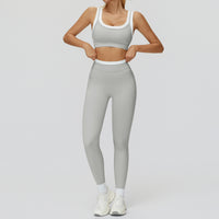 Contrast Nude Yoga Suit Thread