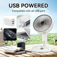 Storage Fan Grey Li-On Rechargeable