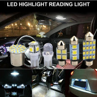 28pcs Car Interior White Combo LED Map Dome Door Trunk License Plate Light Bulbs