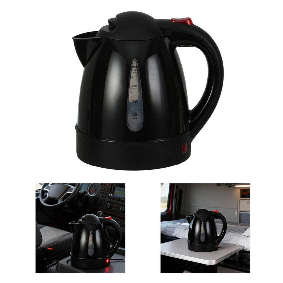 12V 1L Electric Car Kettle 150W | Auto Shut-Off Hot Water Boiler | Everyday Home Deal