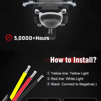 2pcs M5 Spotlight Ultra Bright LED Fog Lights, Headlights, Motorcycles, Cars, Projectors, Waterproof, Universal, Suitable For Motorcycles, SUV, Small, Auxiliary, Spotlight, 12W