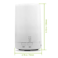 1Pc Mini Cool Mist Humidifier Ultrasonic Aroma Essential Oil Diffuser With 7 Color LED Lights 4 Timer Settings For Office Home Room Vehicle Study Yoga Spa