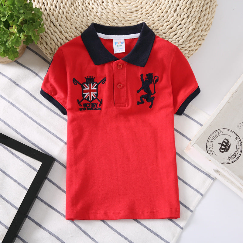 Boys' Korean Style Casual Moisture-Wicking Lapel Polo Shirt — Premium Apparel Deal | Everyday Home Deal