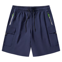 Mens Stretchy, Loose-Fitting Multi-Pocket Work Shorts