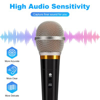 Handheld Dynamic Microphone Wired XLR Microphone With On Off 13ft Detachable XLR Cable Professional Studio & Live Performance Cardioid Mic For For Karaoke Vocals Podcasting Recording