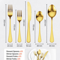 100-Piece Stainless Steel Silverware Set for 20 | Flatware Cutlery | Everyday Home Deal