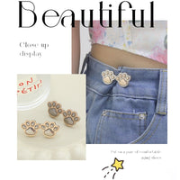 Cute Cat Claw Waist Tightener Buckles – 1 Pair Detachable Adjustable Alloy Buttons for Jeans, Pants & Casual Wear | Everyday Home Deal