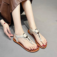 Summer Flip-flops Siamese-style Peep-toe Flat Sandals