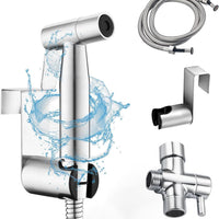 Handheld Bidet Sprayer For Toilet, Jet Sprayer For Toilet Muslim Shower, Adjustable Cloth Diaper Sprayer Bidets Attachment For Toilet, Toilet Bidet Sprayer With Bidet Hose For Feminine Wash