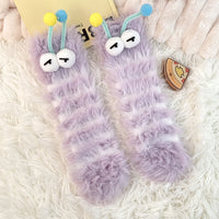 Womens Quirky Coral Fleece Mid-calf Socks