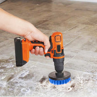 3Pcs Per Set Drill Brush Power Scrubber Cleaning Brush For Car Carpet Wall Tile Tub Cleaner Combo Brush Only