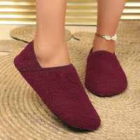 One-step Warm Shoes Closed-toe Slippers With Extra Fleece For Added Warmth And Thickness