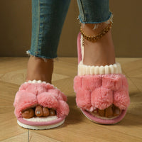 Womens Flat-soled Cotton Outdoor Slippers