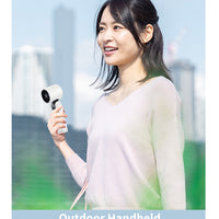 Portable Handheld Fan, Speed Adjustable Turbo Mini Fan, Reduced Temperature Mode, Rechargeable Digital Display Foldable Personal Fan With Night Light, Suitable For Women Men Outdoor